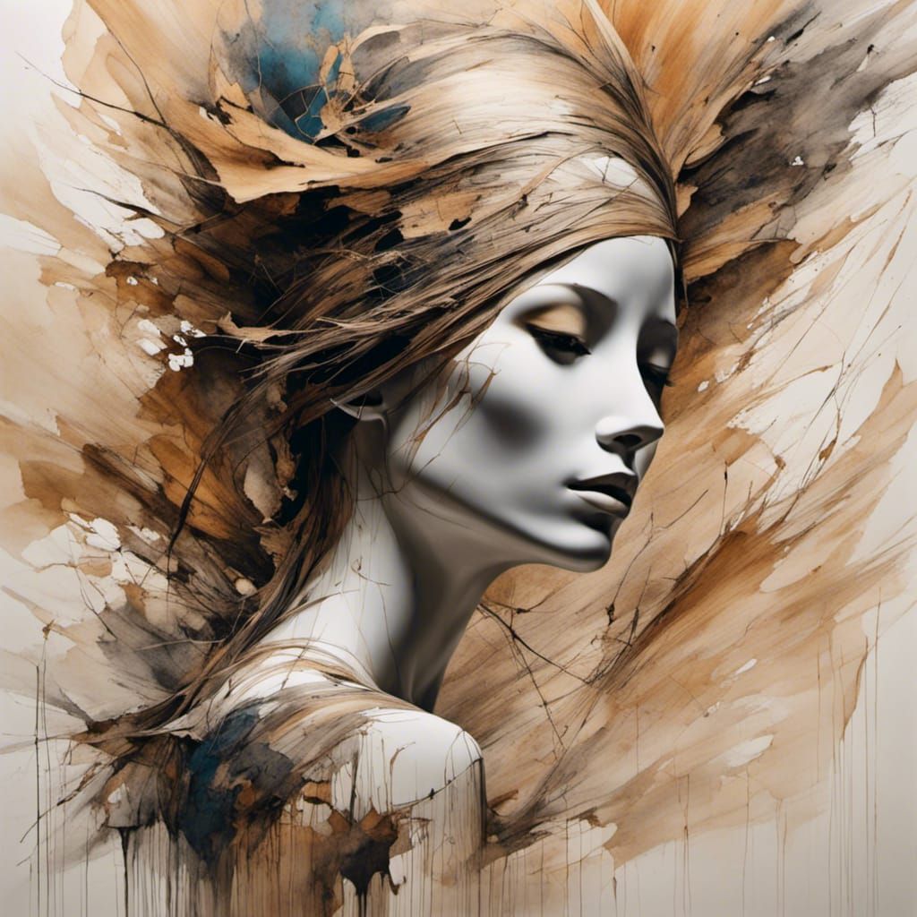 Portrait of Emma with Wood Splash Effect