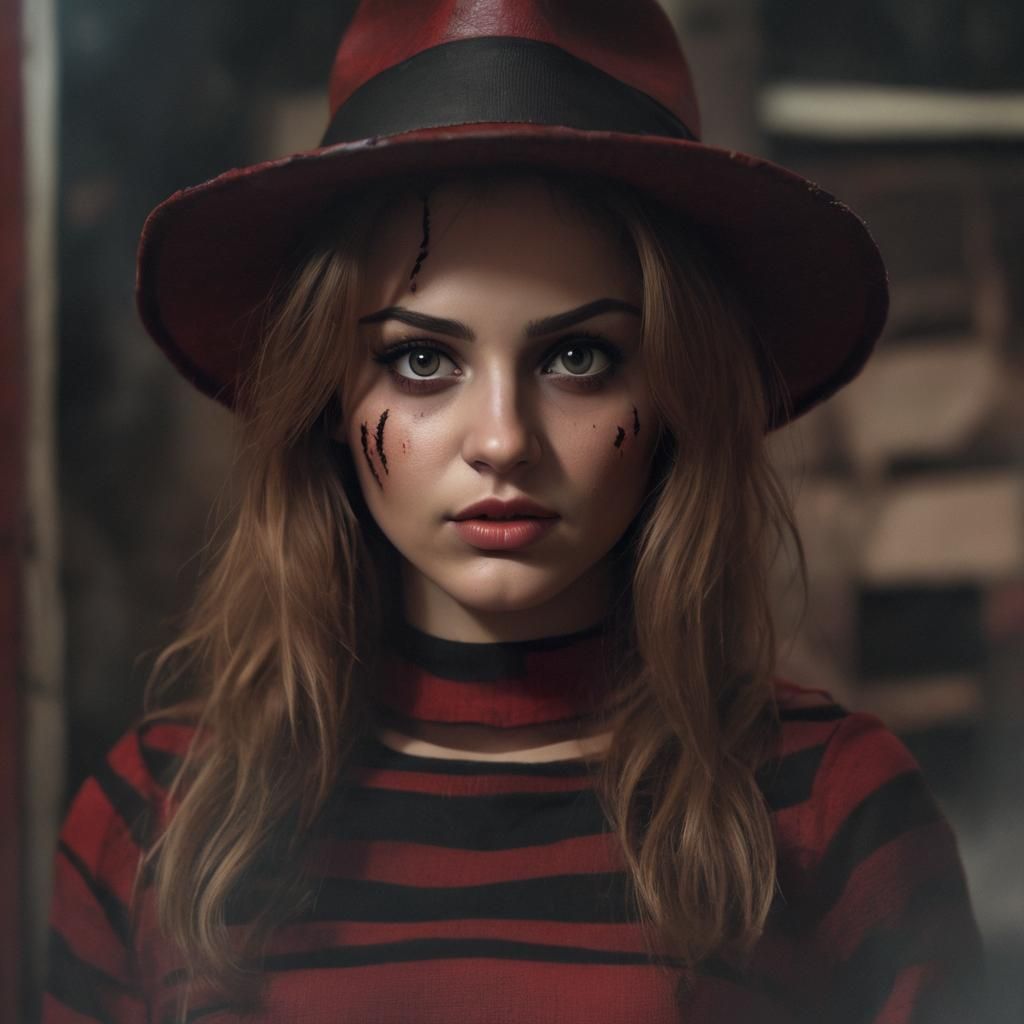 Female Freddy Krueger Illustration