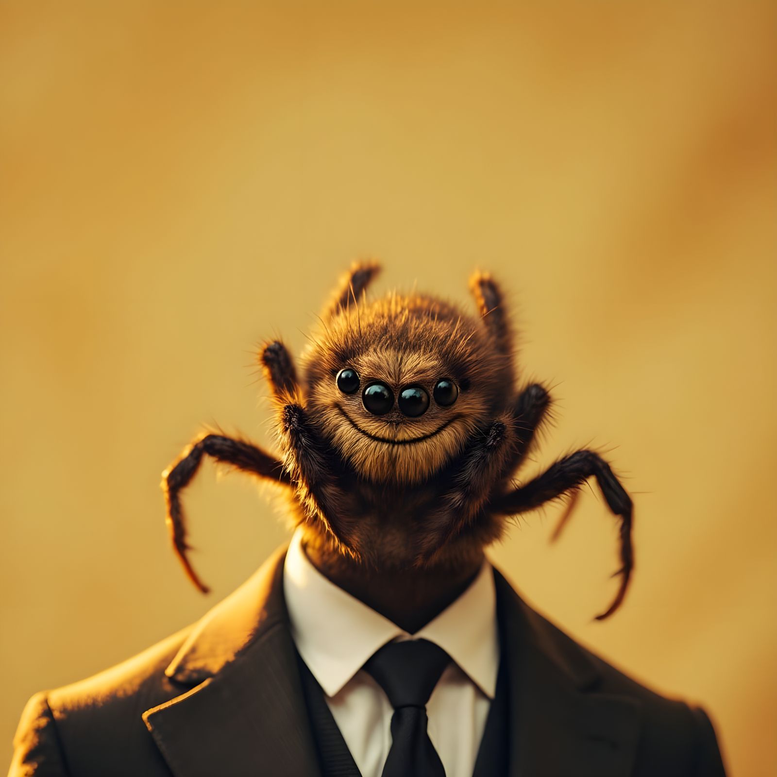 Handsome Gentleman Spider in Professional Attire