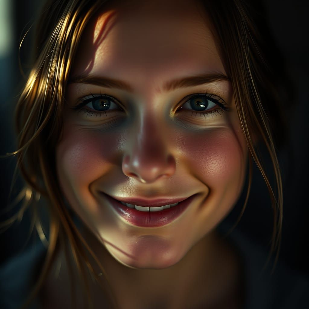 Intimate Portrait of a Woman with Gentle Eyes