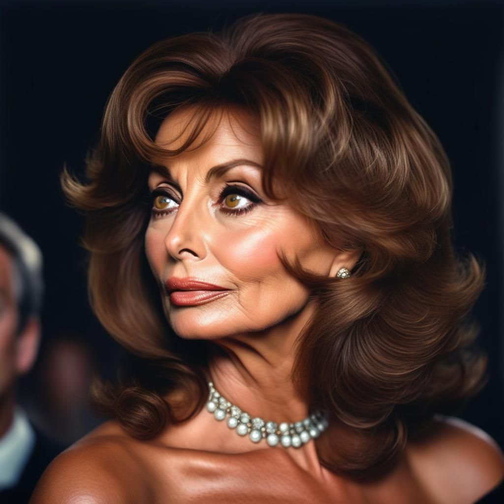 Sofia Loren: Photorealistic Close-Up Portrait