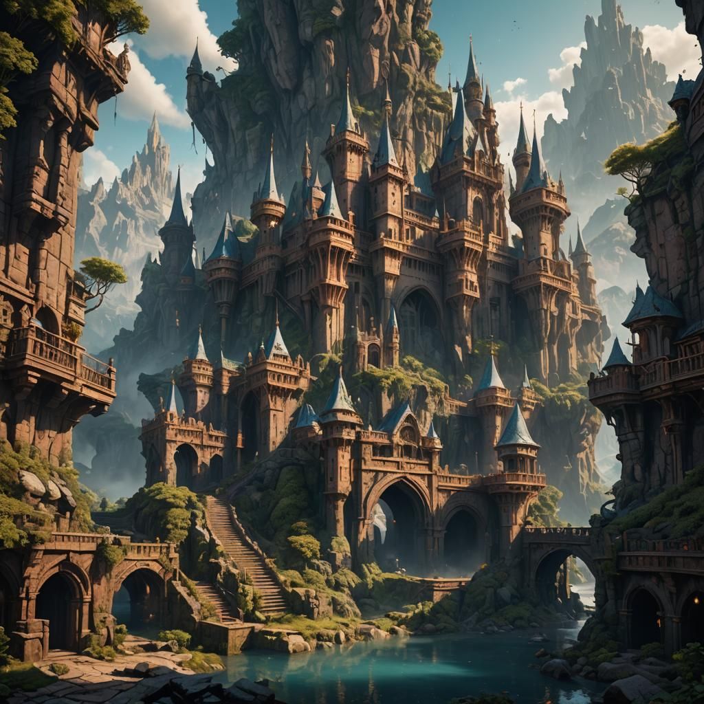 Fantastical Matte Painting with Intricate Detail