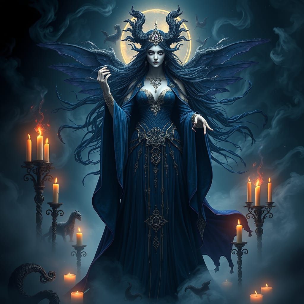 Hecate Goddess of Magic in Dreamlike Realm