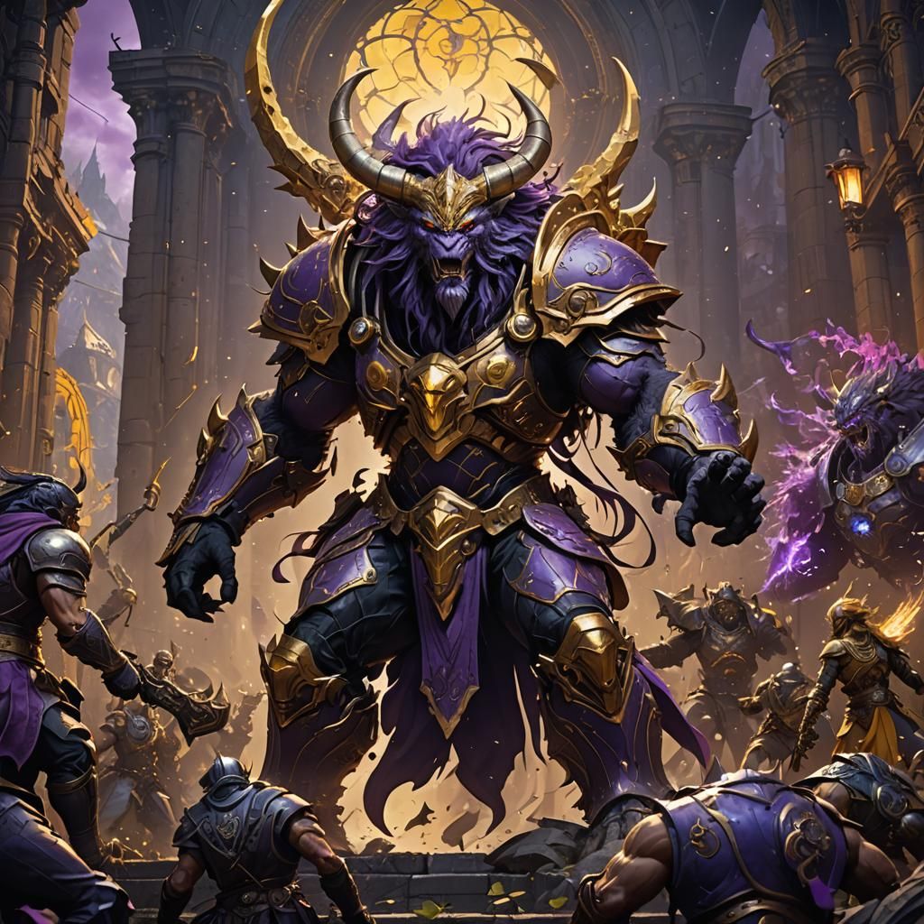 Hyperdetailed Battle Beast in Dark Fantasy Style