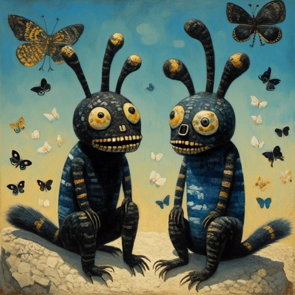 Cosmic Creature's Macabre Butterfly Display