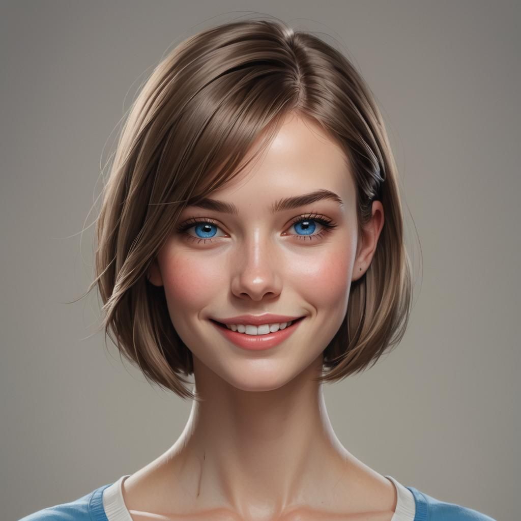 Portrait of a Beautiful Young Woman in Hyperdetailed Style