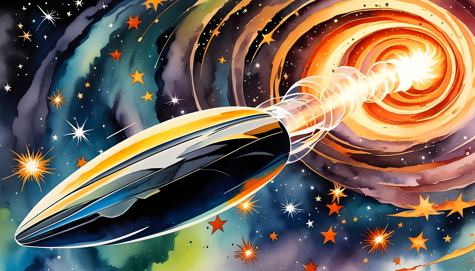 Ephemeral Space Bullet Soars Through Cosmic Vortex