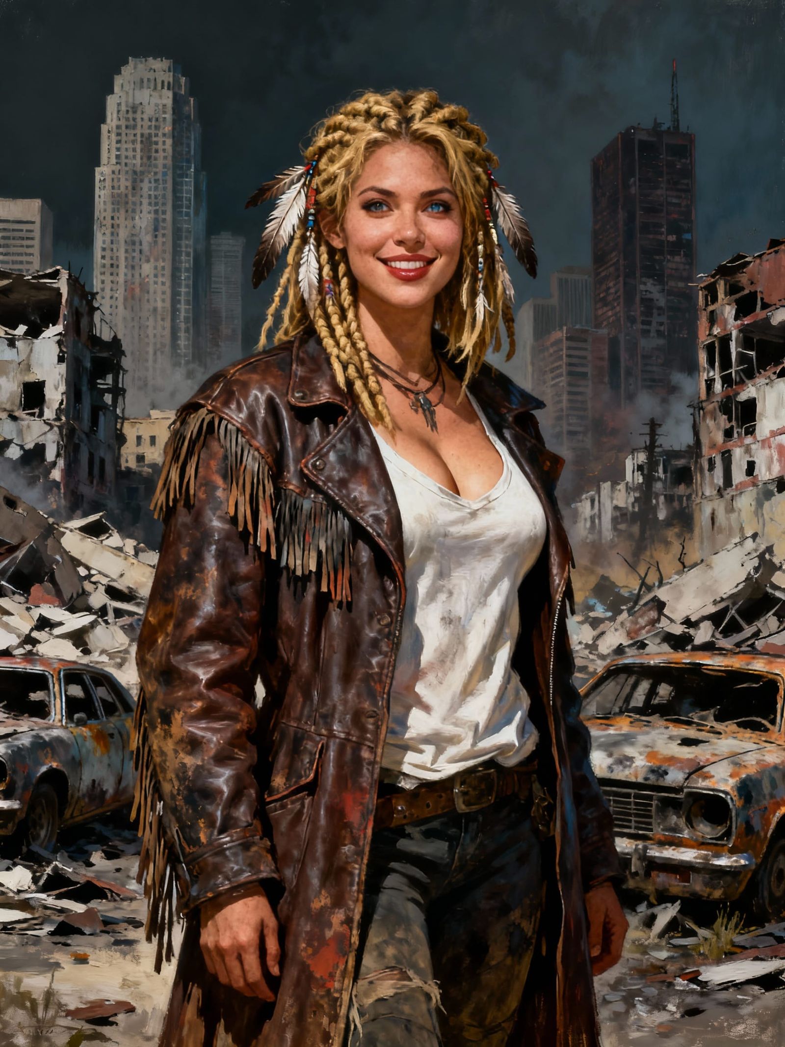 Post-Apocalyptic Survivor Portrait in Houston Ruins
