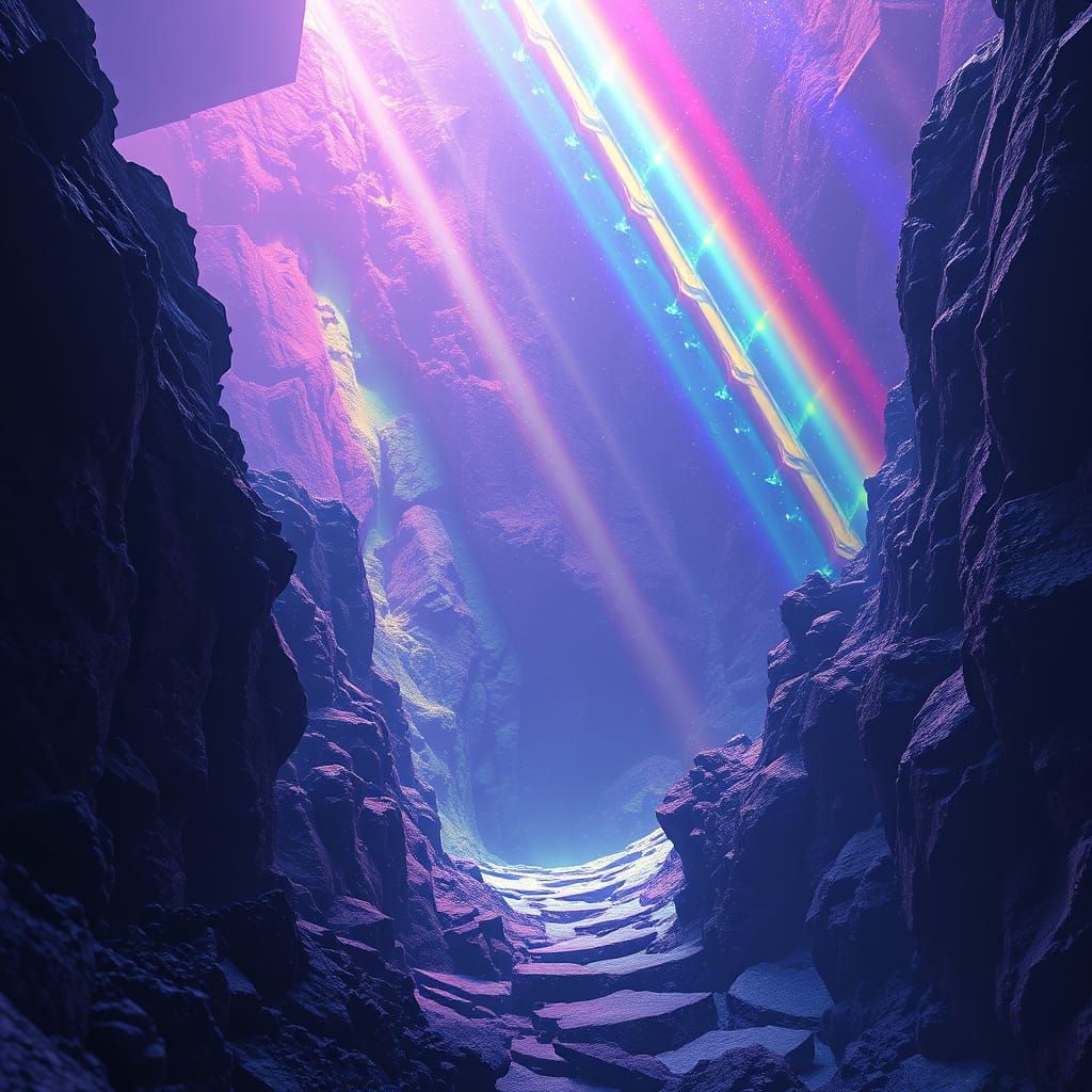 Rainbow Colors Detailed Matte Painting in Unreal Engine 5