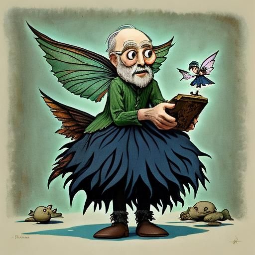 Gothic Fairy Creature in Gorey-Henson Style