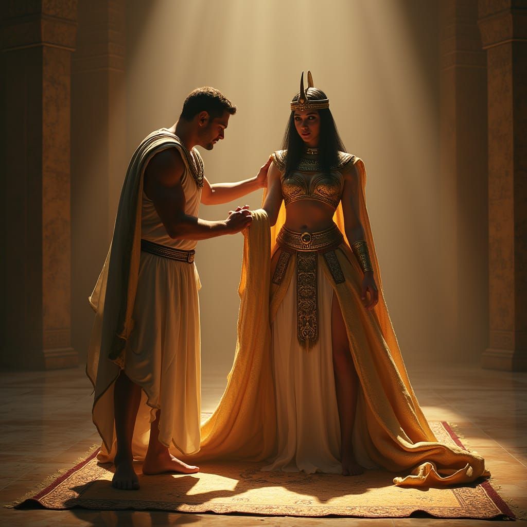 Caesar Assists Cleopatra: A Dramatic Scene