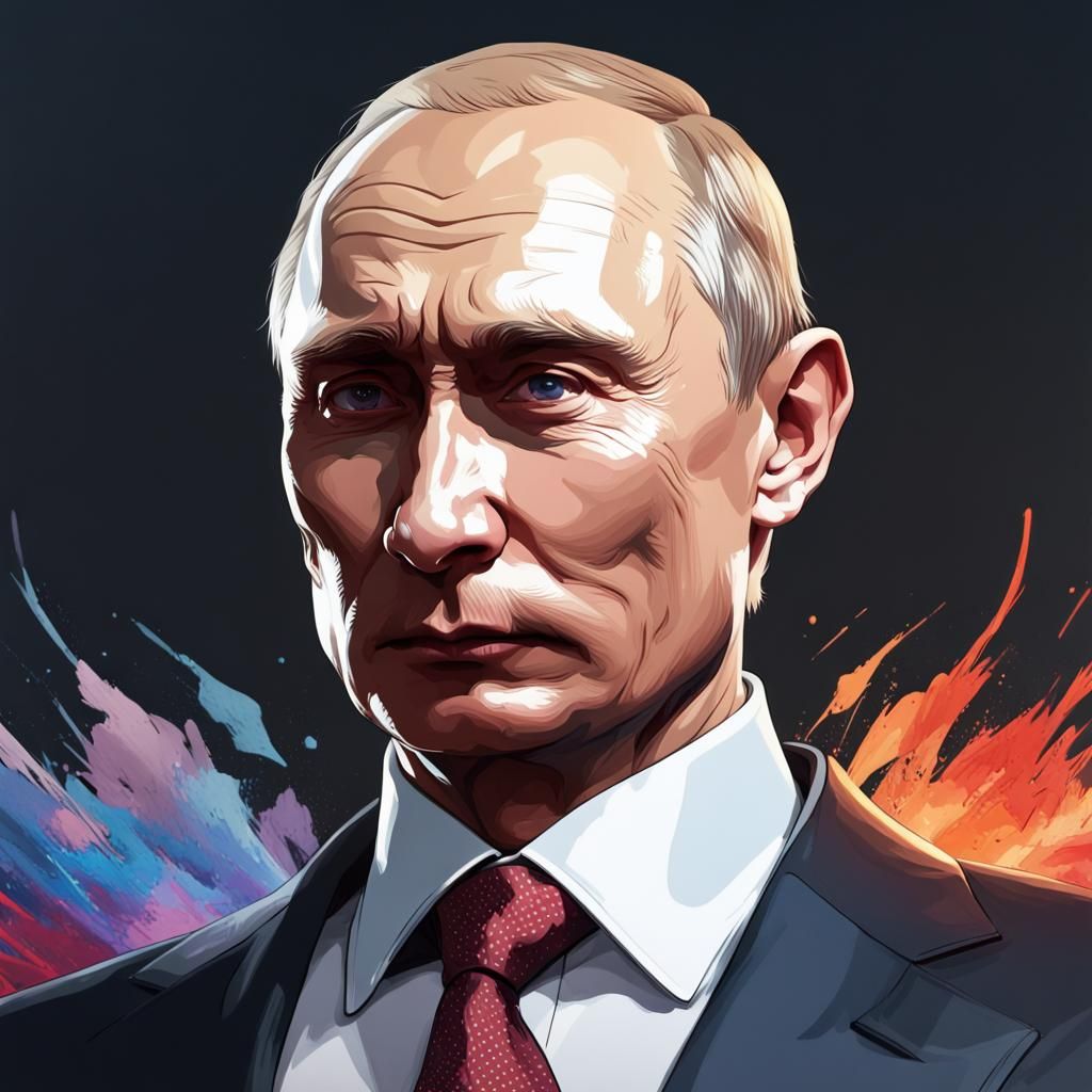 Putin Ready to Take on the World: Artstation Portrait