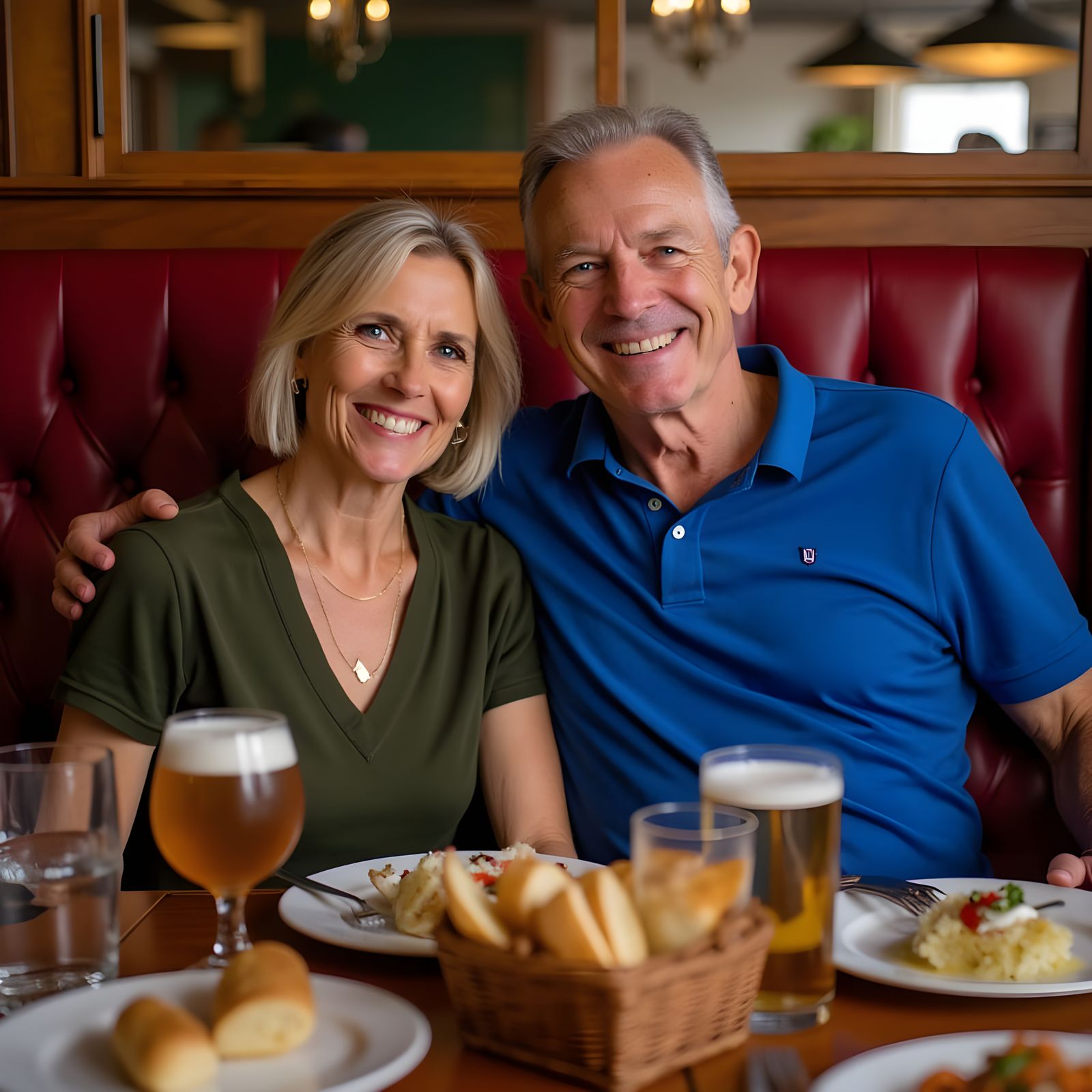 Classic Dinner Date in a Cozy Restaurant