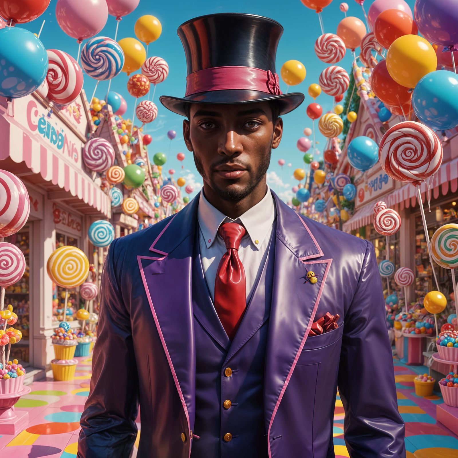 Candyman in Candyland: Detailed Anime Art