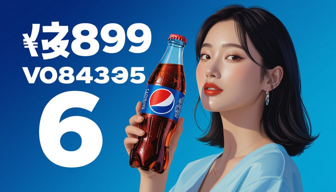 Pepsi Ad with Woman and Helvetica Text