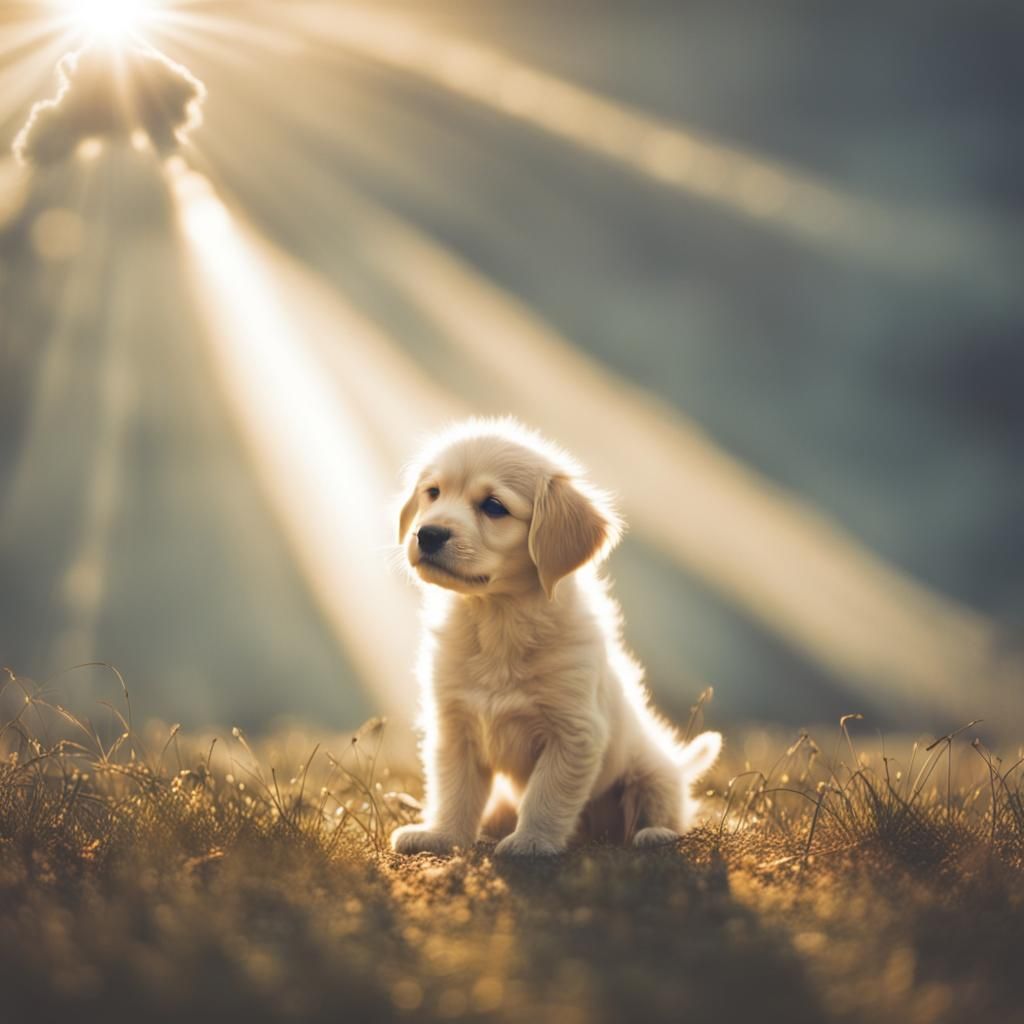 Puppy in Divine Sunshine