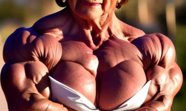 Muscular Bodybuilder Grandma with Ripped Physique