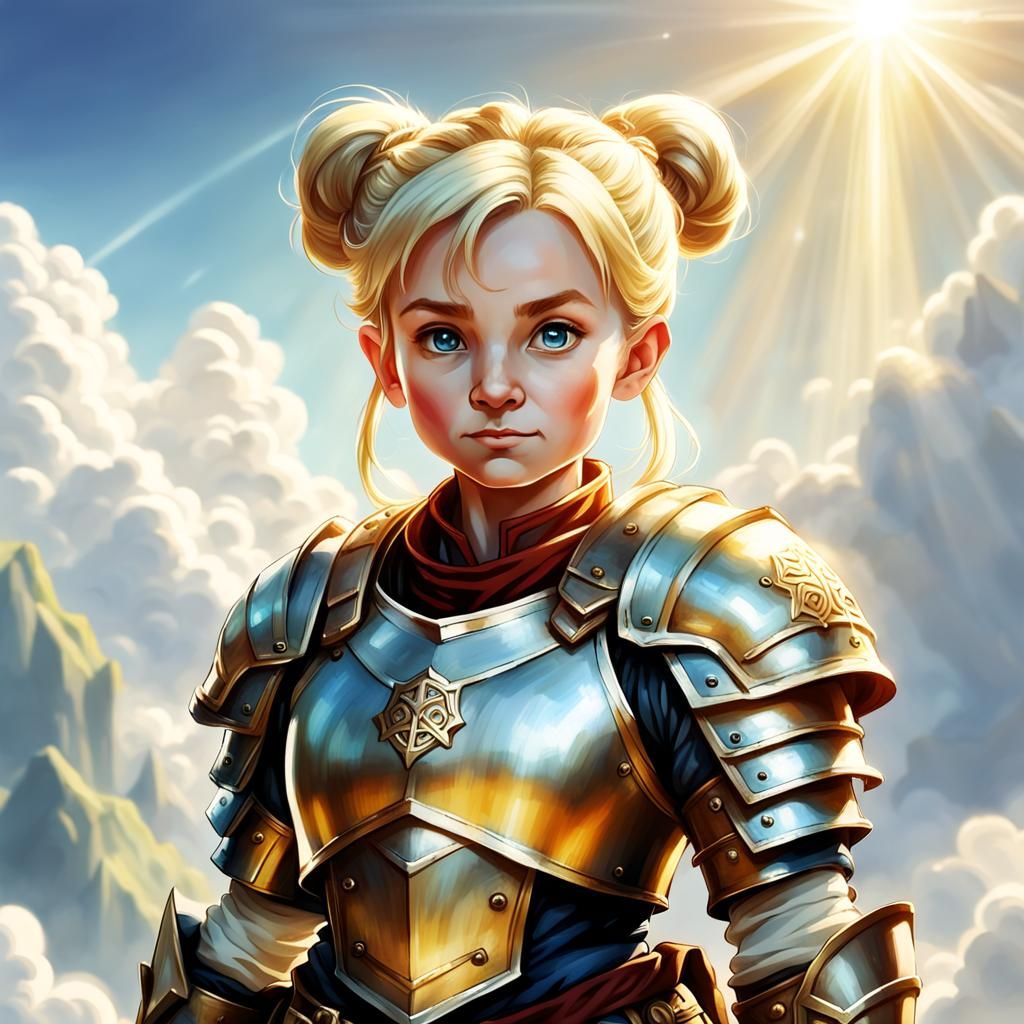 Halfling Cleric in Divine Light