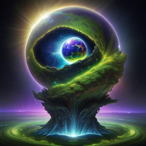 Frog Holding Earth: A Sci-Fi Digital Art Masterpiece