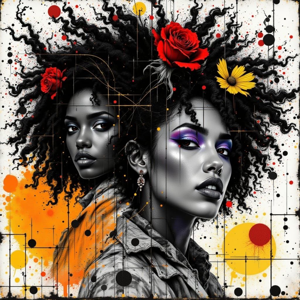 <lora:Fragmentique:1.0> A mixed-media junk journal page with distressed paper, ink splatters, and vintage-style ephemera...