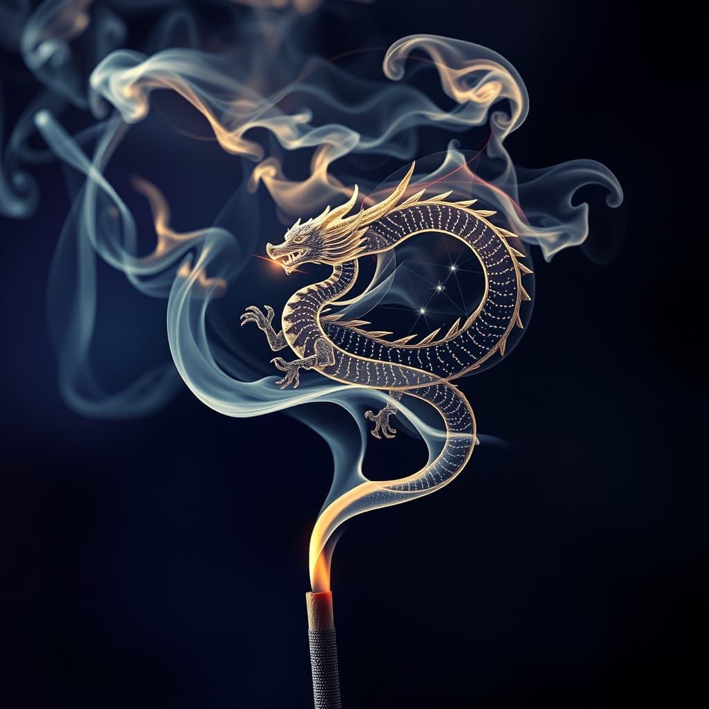 Cosmic Celestial Dragon Ascends Through Holographic Astral R...