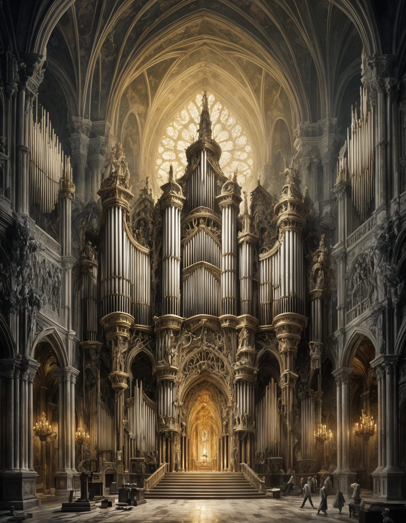 Eldritch Ivory Pipe Organ in Divine Horror Style