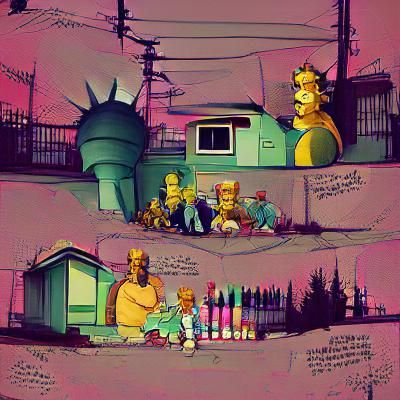 The Simpsons: A Classic Animated Family Scene