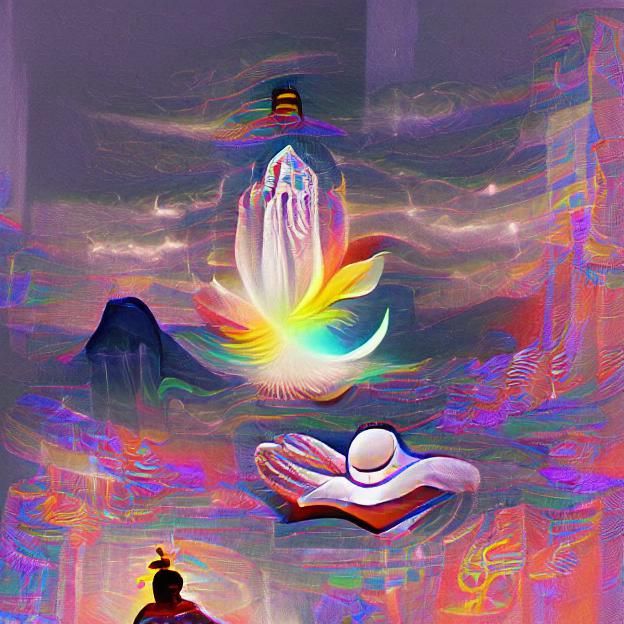 Radiant Figure Embodies Spiritual Awakening