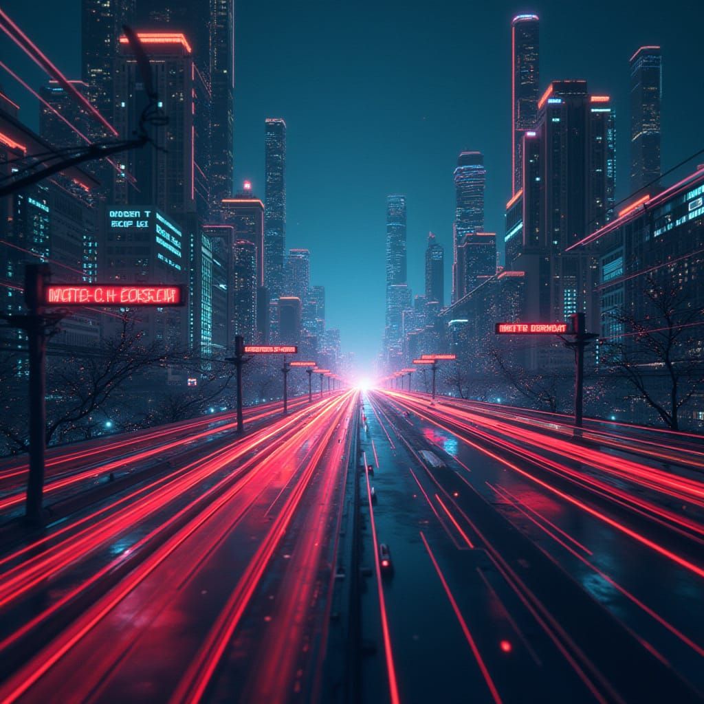 Electron's-Eye View: Futuristic Motherboard Highway