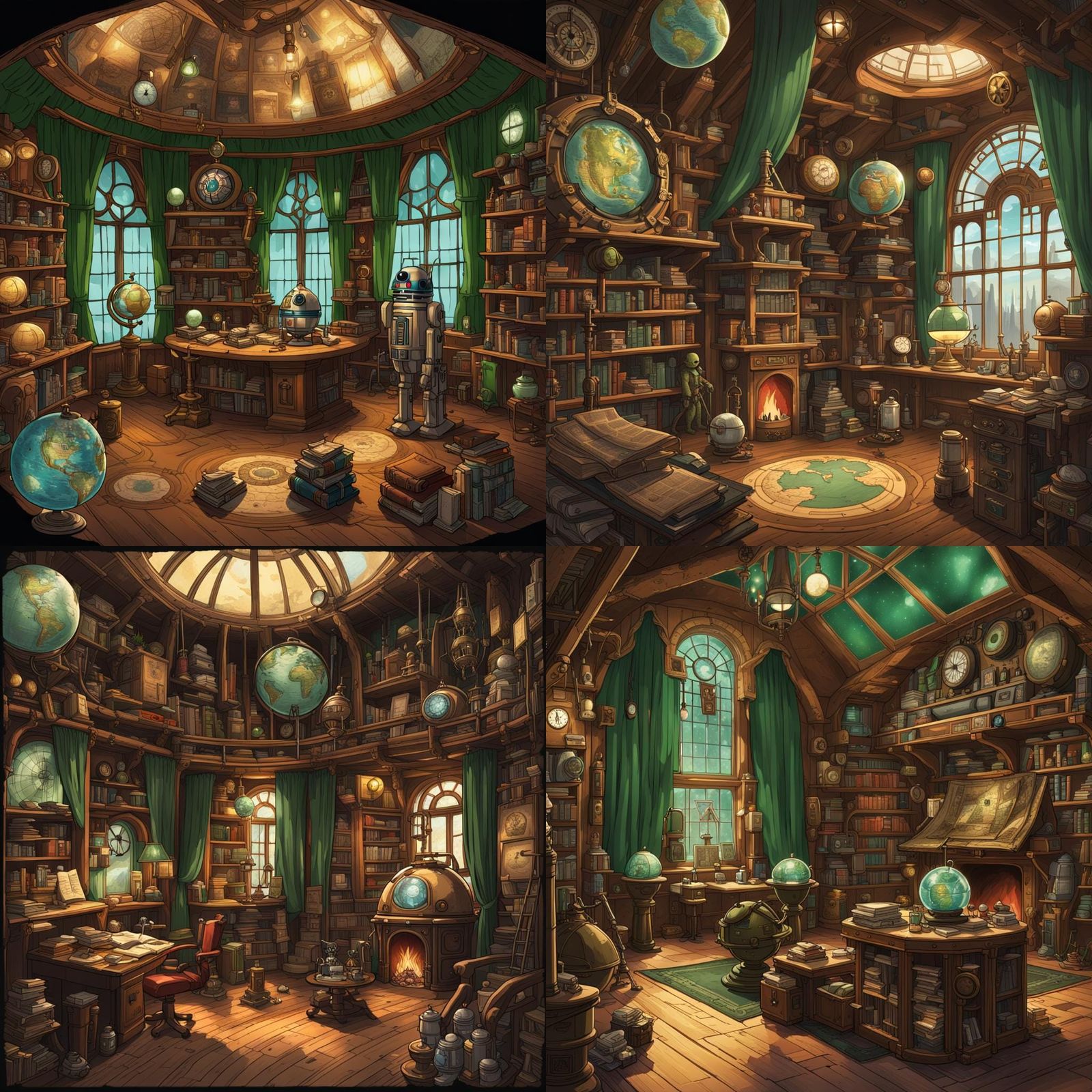 Steampunk Star Wars Adventurers' Lodge with Artifacts