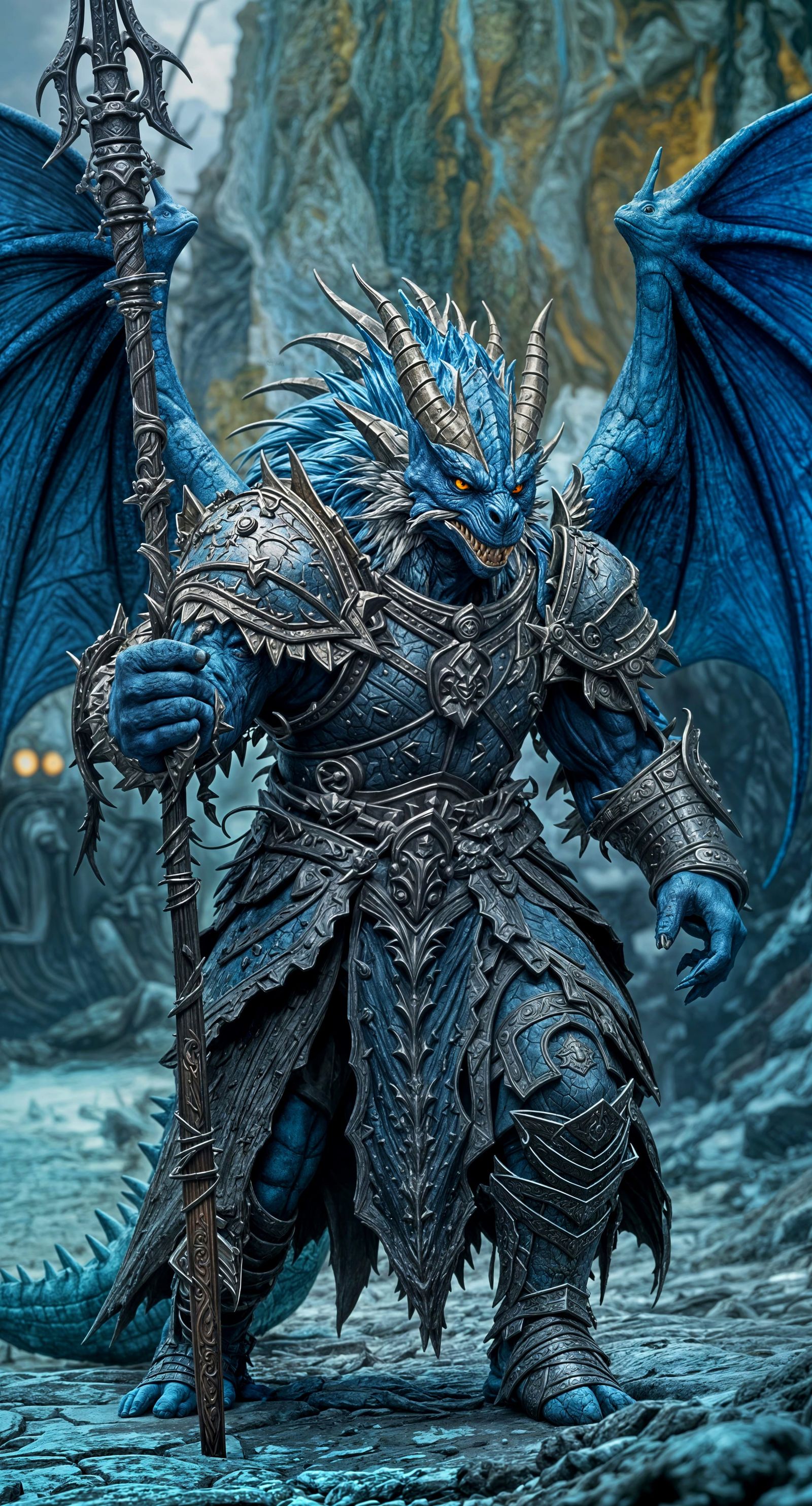 Zarathos Thunderclash - Blue Dragonborn
