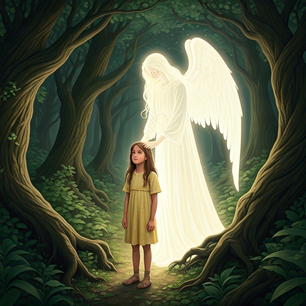 "Guardian Angel in the Forest"