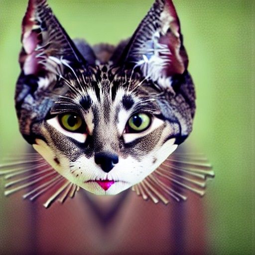 Whimsical Cat-Human Hybrid Creature