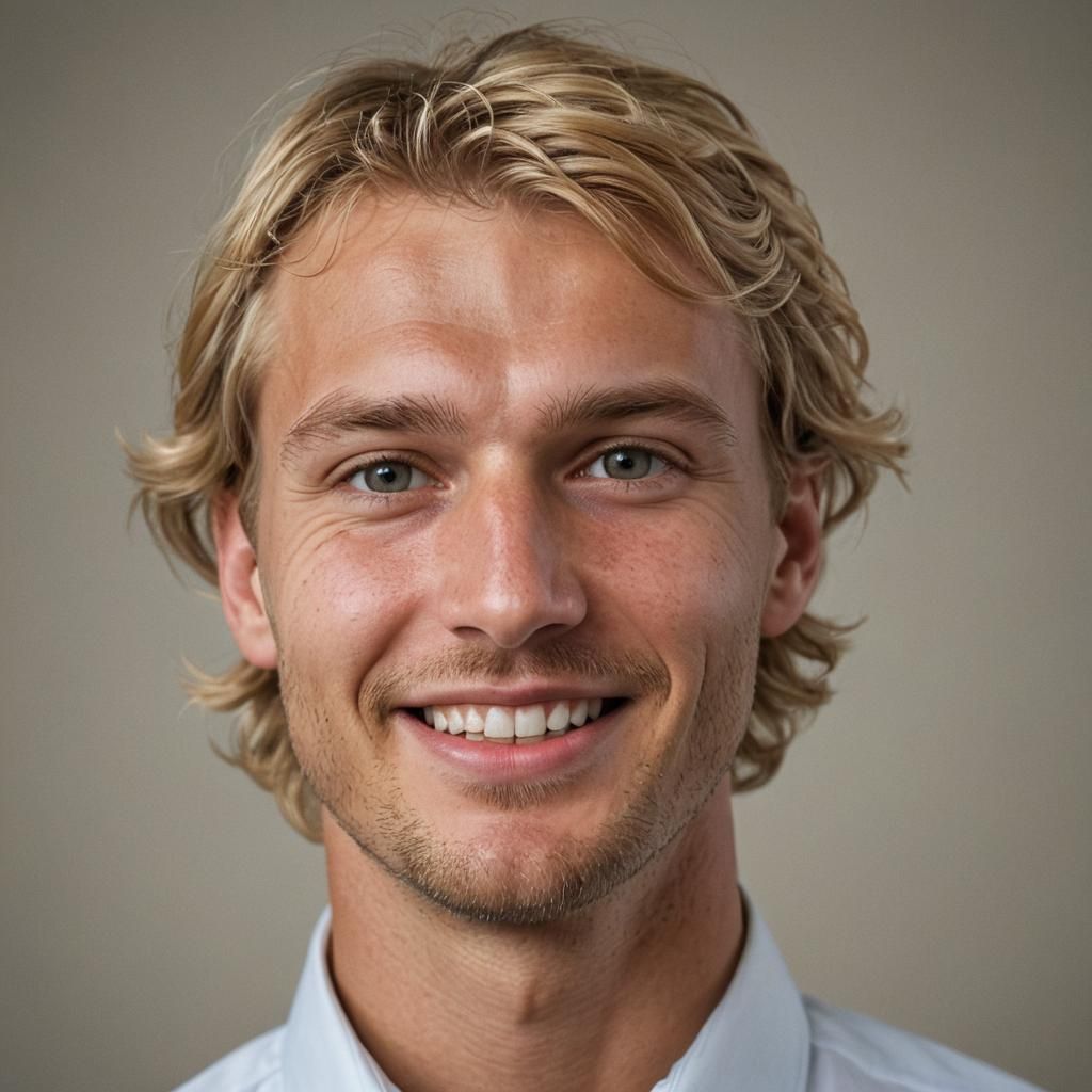 Handsome Russian Tour Guide Portrait in Professional Style