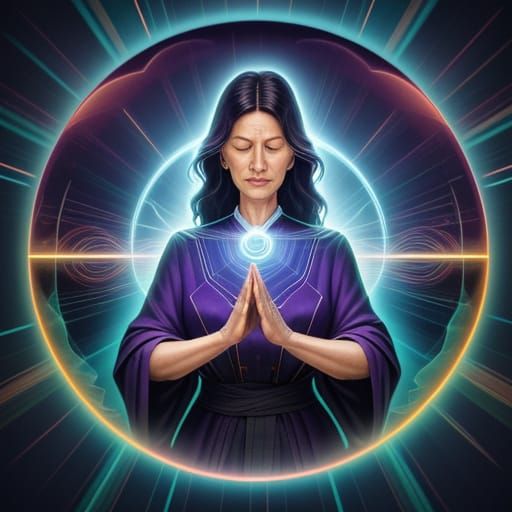 Medicine Woman Energy Healing with Geometric Auras