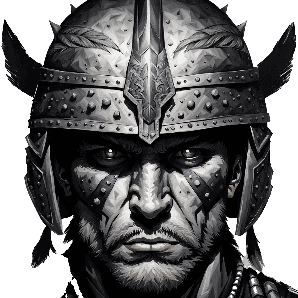 Warrior Portrait with Deep Background