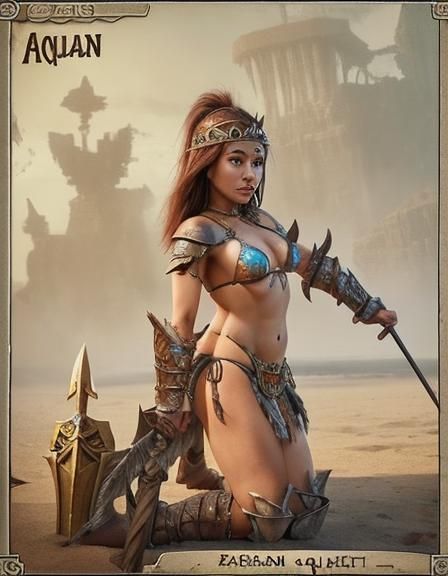 Barbarian Queen in Tiny Bikini Armor