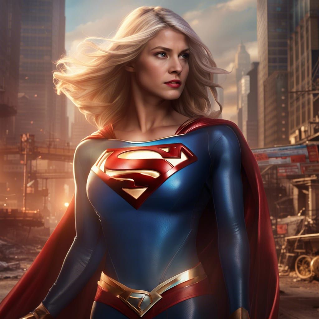 Detailed Matte Painting of DC Comic's Supergirl