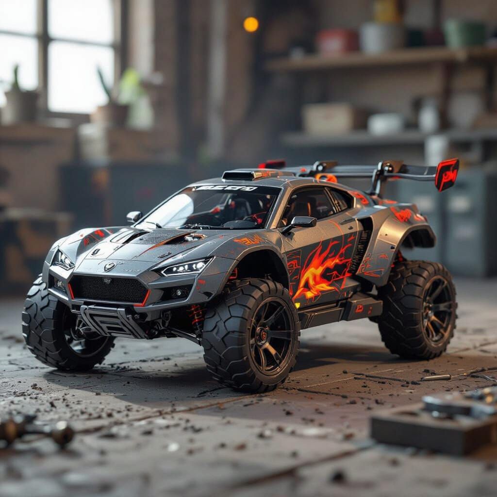 Futuristic Tamiya Mini 4WD Car Combination