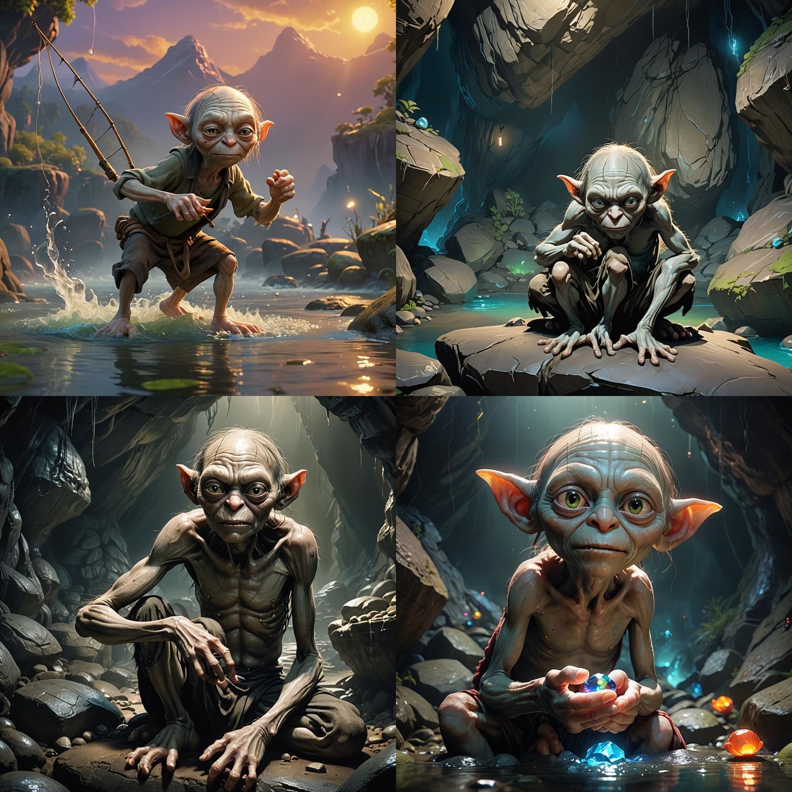 Gollum Concept Art in 3D