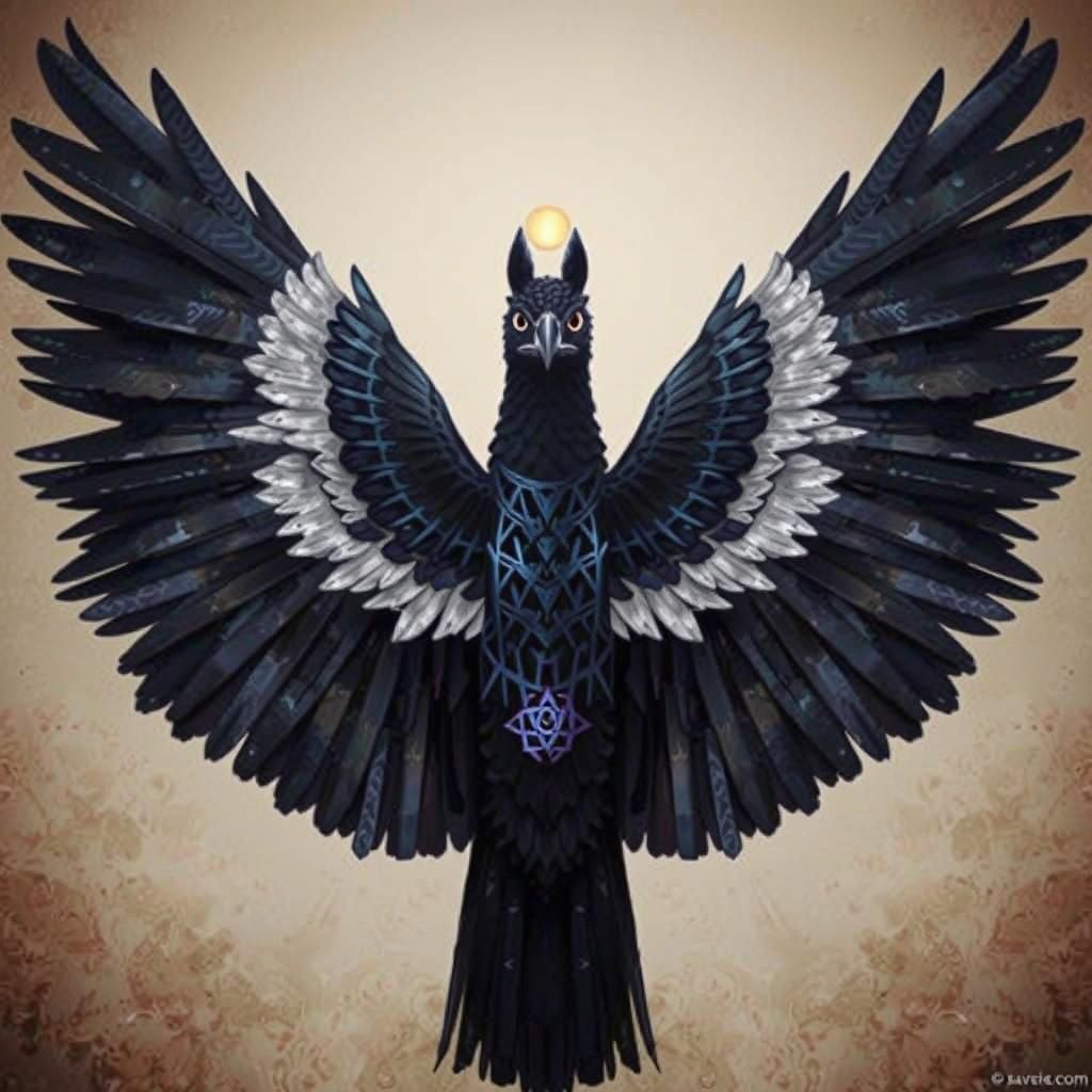 Enigmatic Avian Avatar of Wisdom and Power