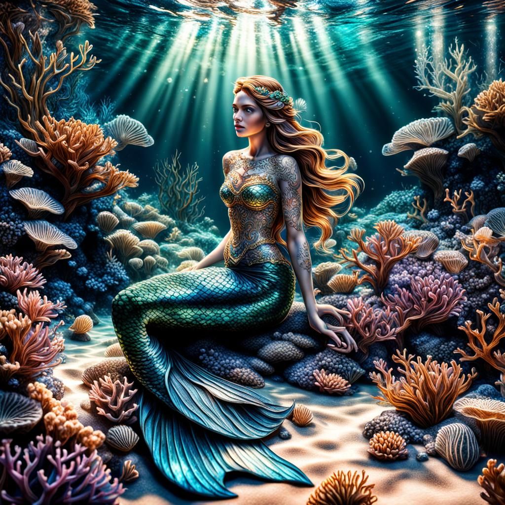 Hyperrealistic Mermaid with Intricate Details
