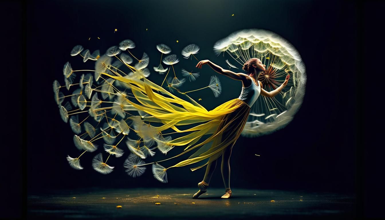 Dandelion Dancer: A Surreal Fantasy Image