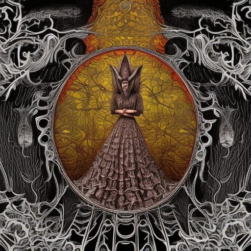 Eerie Surreal Portrait of Vegetarian Dracula