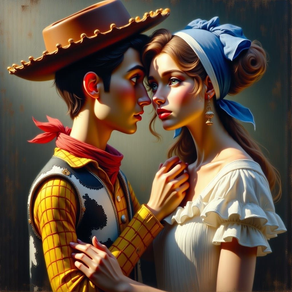 Woody and Bo Peep: A Romantic Book Cover