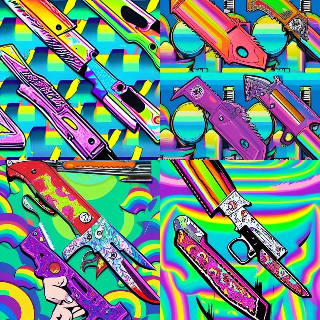 Lisa Frank Zombies in Vaporwave Comic Style