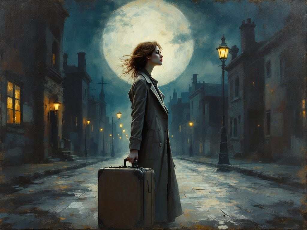 Lost in Moonlit Contemplation