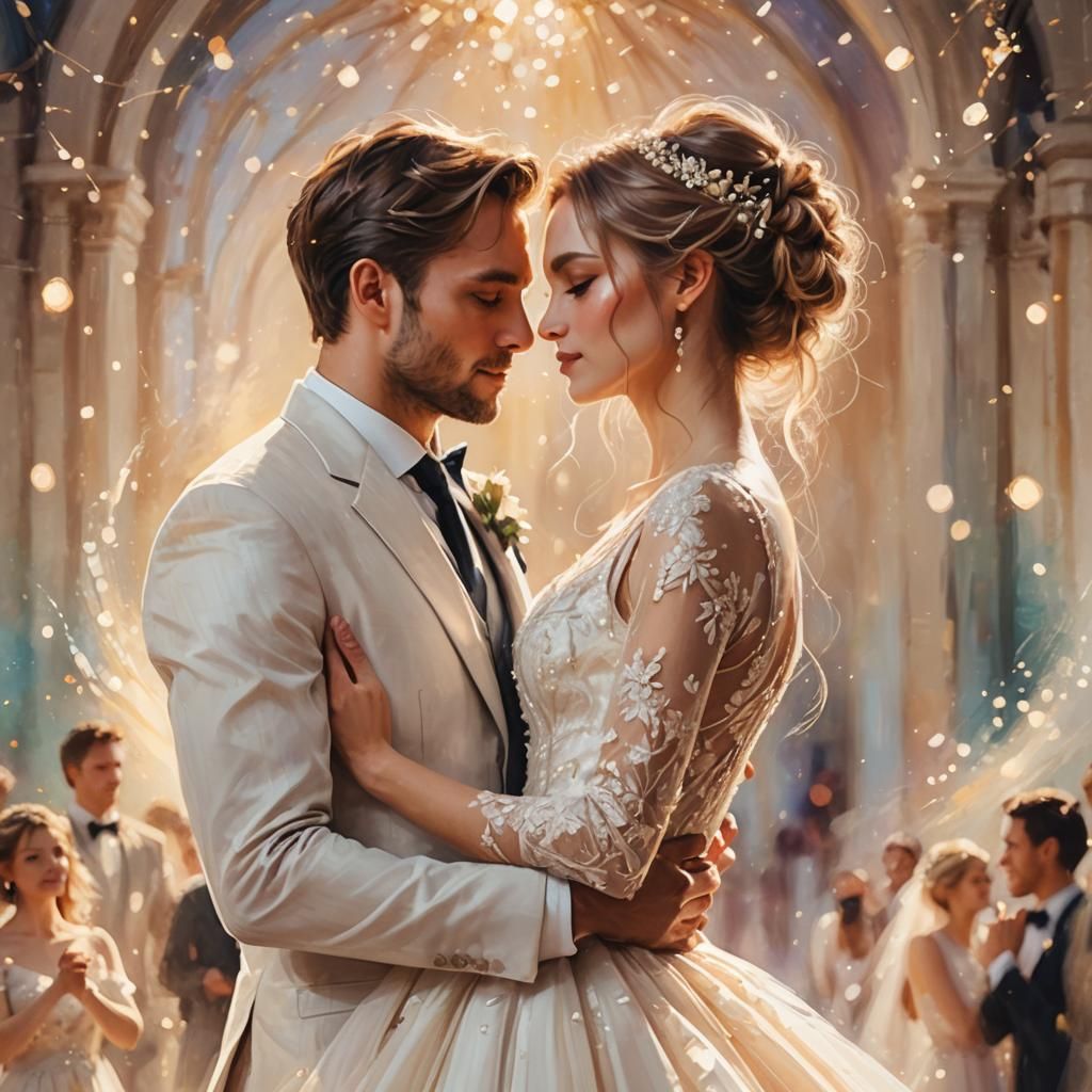 Magical Wedding Dance in Romantic Fantasy Art