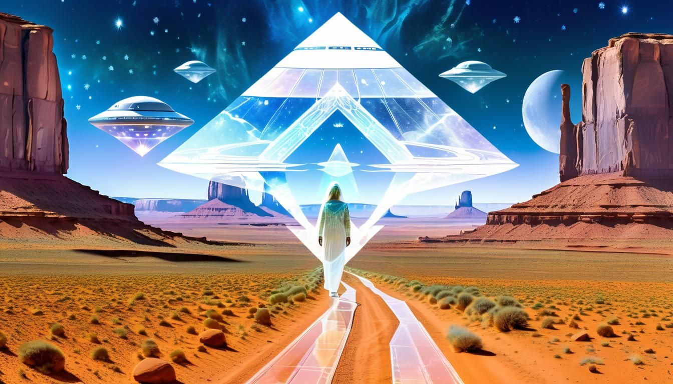 Pleiadian Mothership Over Monument Valley: Galactic Federati...