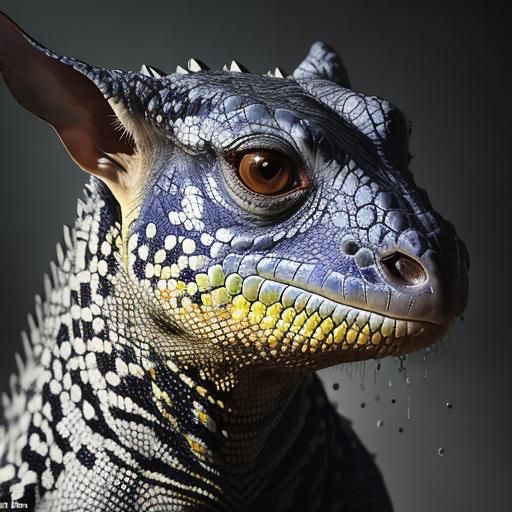 Hyperdetailed Reptile Portrait in Vivid Color